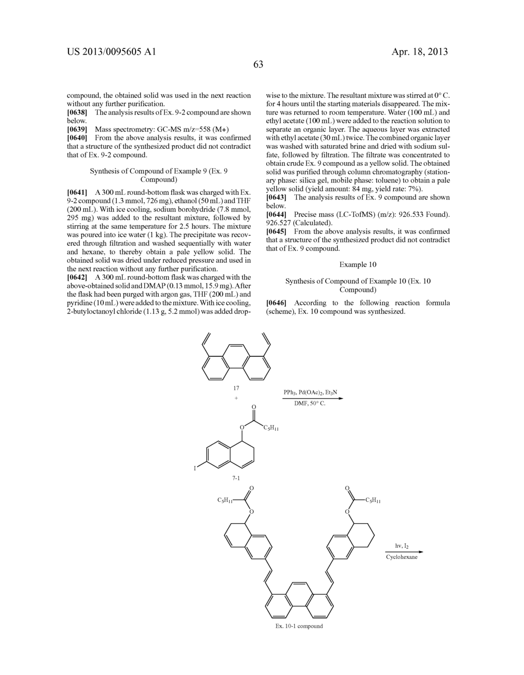 LEAVING SUBSTITUENT-CONTAINING COMPOUND, ORGANIC SEMICONDUCTOR MATERIAL     FORMED THEREFROM, ORGANIC ELECTRONIC DEVICE, ORGANIC THIN-FILM TRANSISTOR     AND DISPLAY DEVICE USING THE ORGANIC SEMICONDUCTOR MATERIAL, METHOD FOR     PRODUCING FILM-LIKE PRODUCT, PI-ELECTRON CONJUGATED COMPOUND AND METHOD     FOR PRODUCING THE PI ELECTRON CONJUGATED COMPOUND - diagram, schematic, and image 70