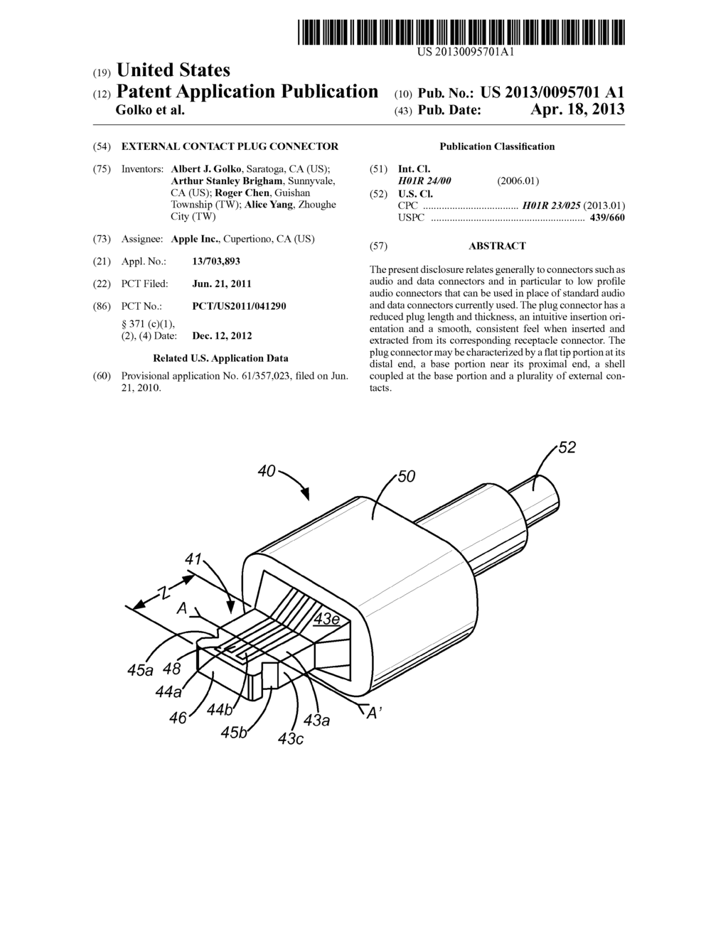 EXTERNAL CONTACT PLUG CONNECTOR - diagram, schematic, and image 01