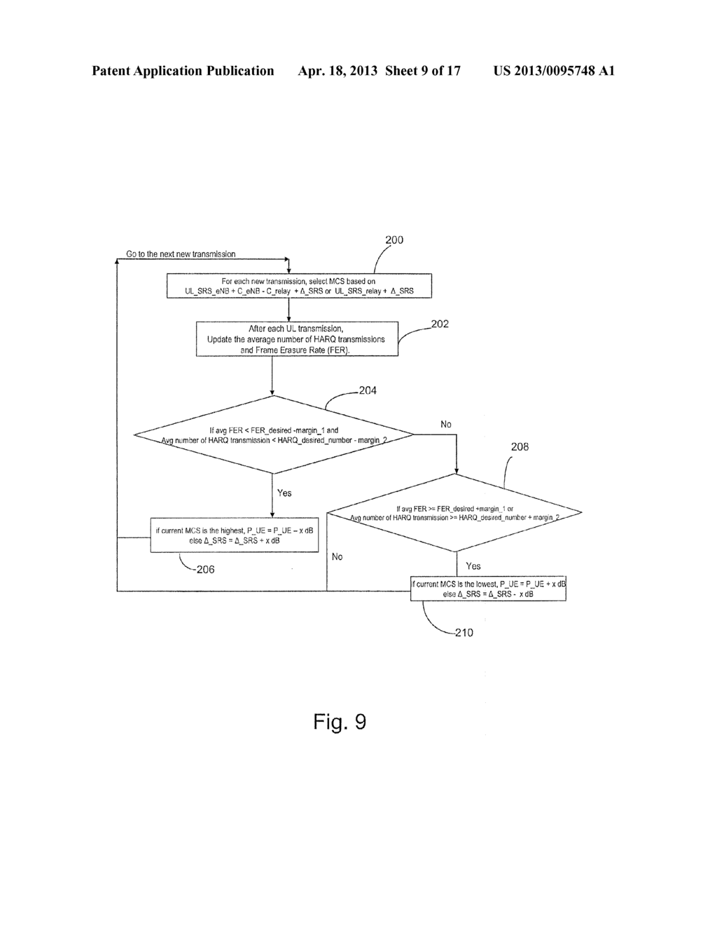 System and Method for Modulation and Coding Scheme Adaptation and Power     Control in a Relay Network - diagram, schematic, and image 10