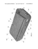 POCKET CASE FOR MOBILE COMMUNICATIONS DEVICES COMBINED WITH CARRYING     COMPARTMENT FOR CREDIT CARD SIZED ITEMS diagram and image