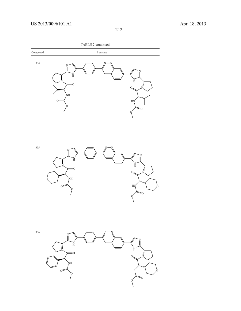 INHIBITORS OF HCV NS5A - diagram, schematic, and image 213