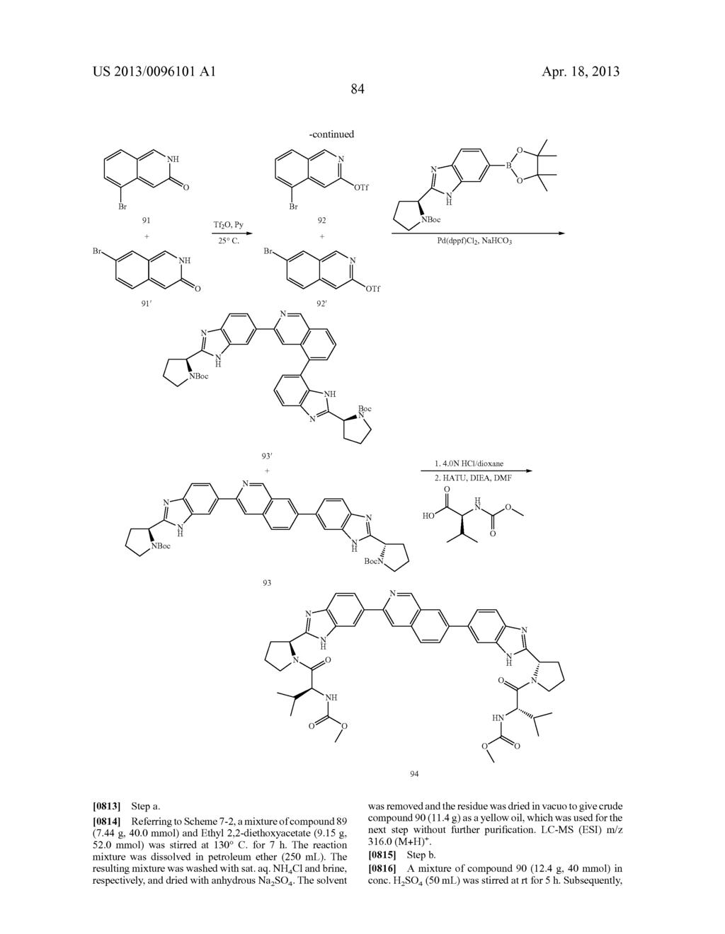 INHIBITORS OF HCV NS5A - diagram, schematic, and image 85