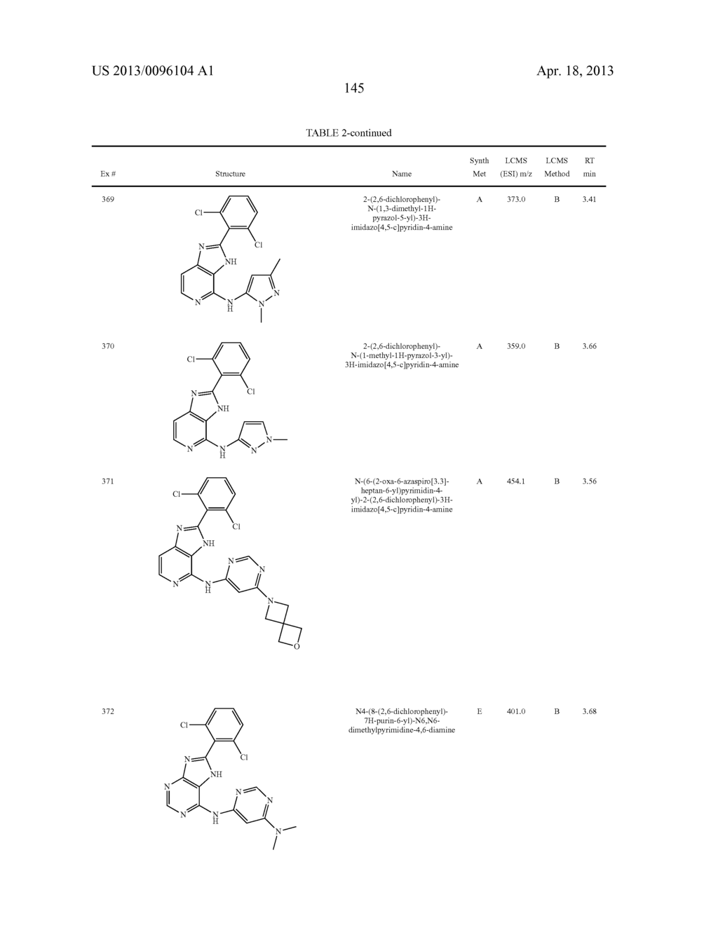 IMIDAZOPYRIDINE COMPOUNDS, COMPOSITIONS AND METHODS OF USE - diagram, schematic, and image 146