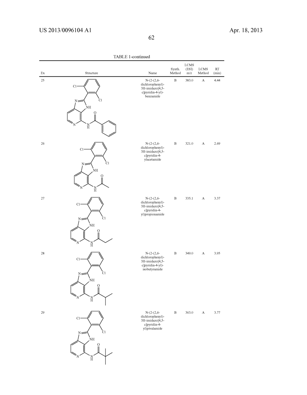 IMIDAZOPYRIDINE COMPOUNDS, COMPOSITIONS AND METHODS OF USE - diagram, schematic, and image 63