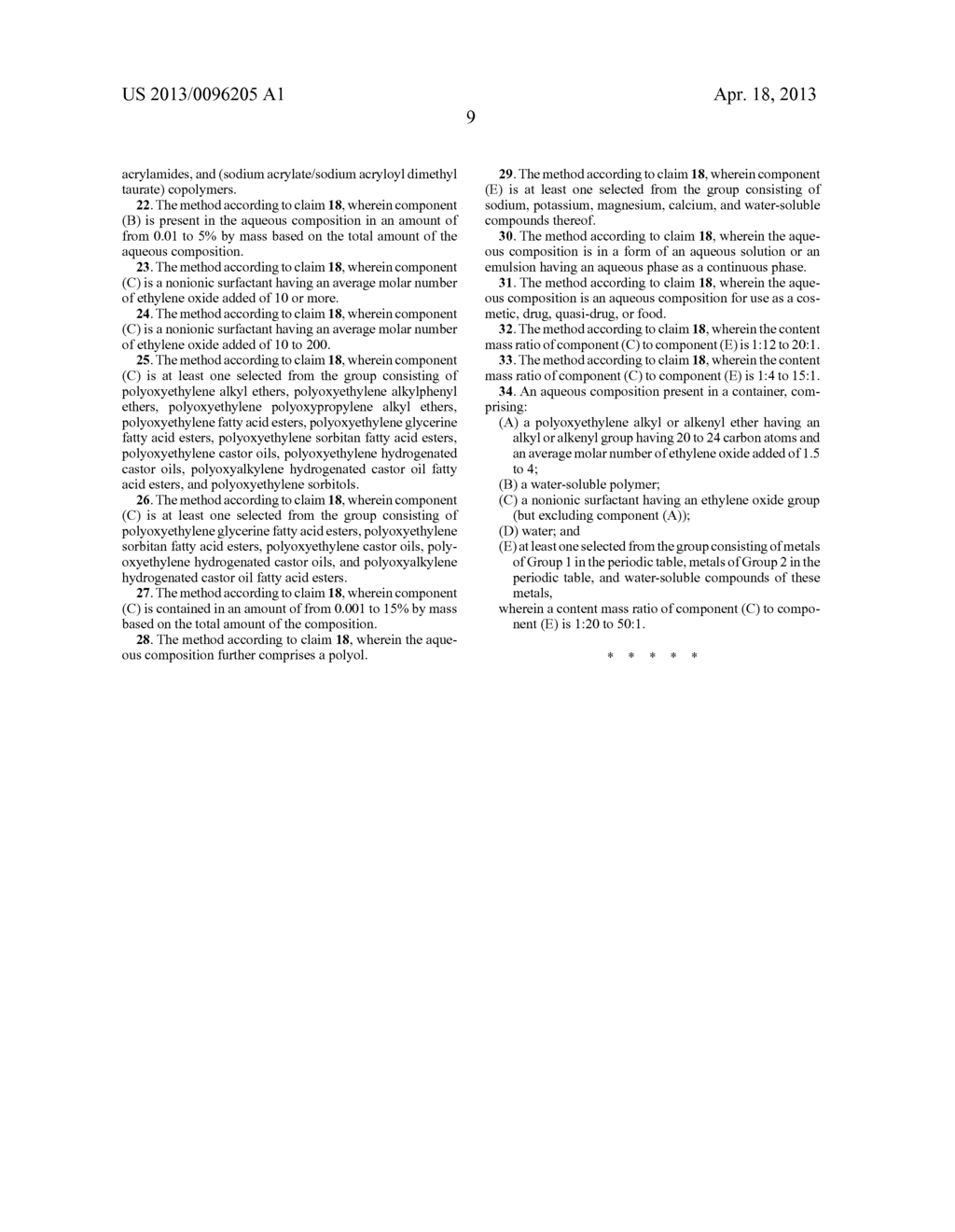 AQUEOUS COMPOSITION TO BE CONTAINED IN CONTAINER - diagram, schematic, and image 10