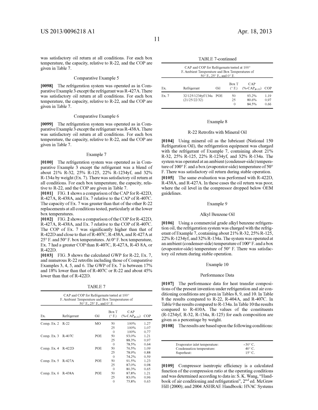 HEAT TRANSFER COMPOSITIONS OF HYDROFLUOROCARBONS AND A HYDROFLUOROOLEFIN - diagram, schematic, and image 14