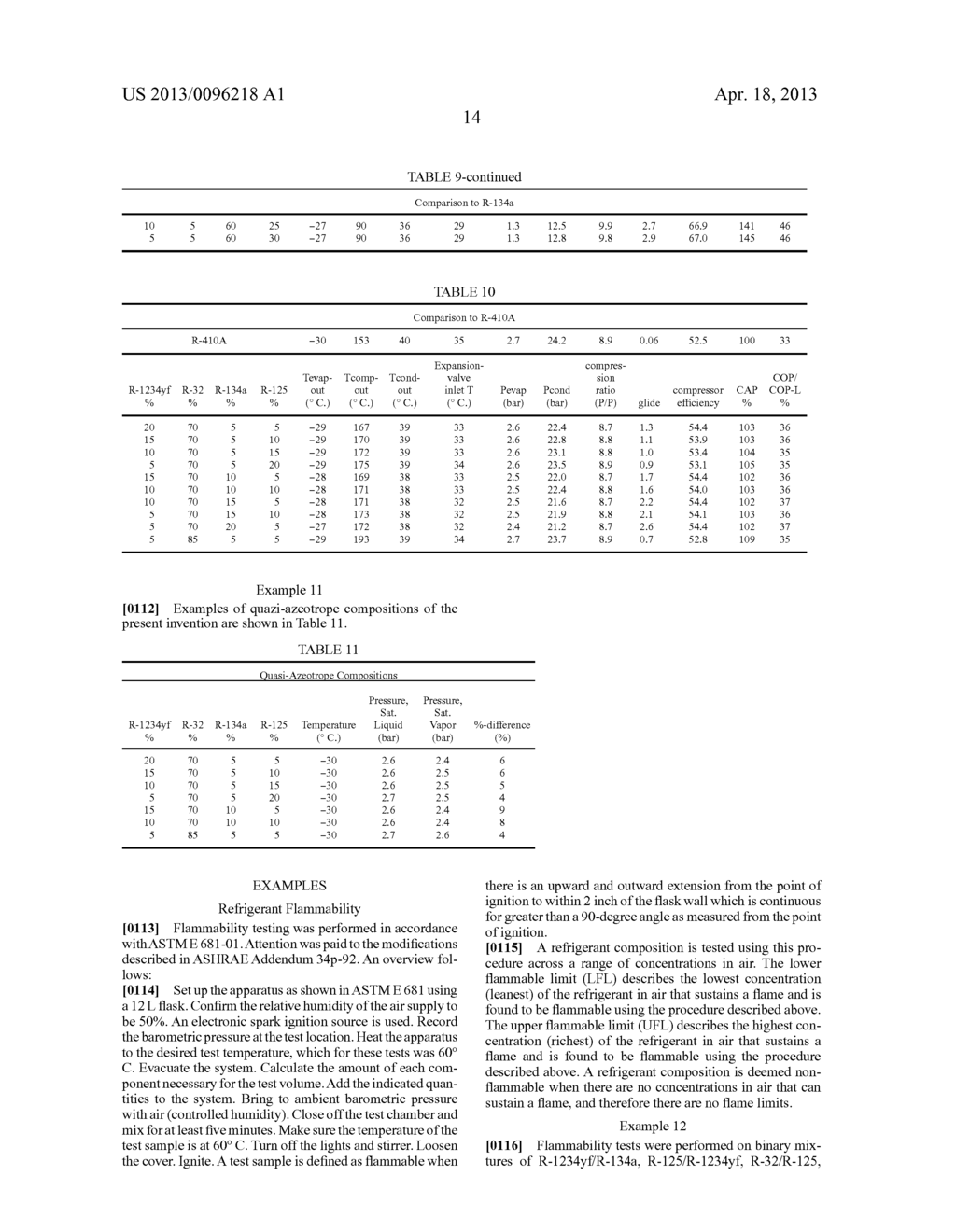 HEAT TRANSFER COMPOSITIONS OF HYDROFLUOROCARBONS AND A HYDROFLUOROOLEFIN - diagram, schematic, and image 17