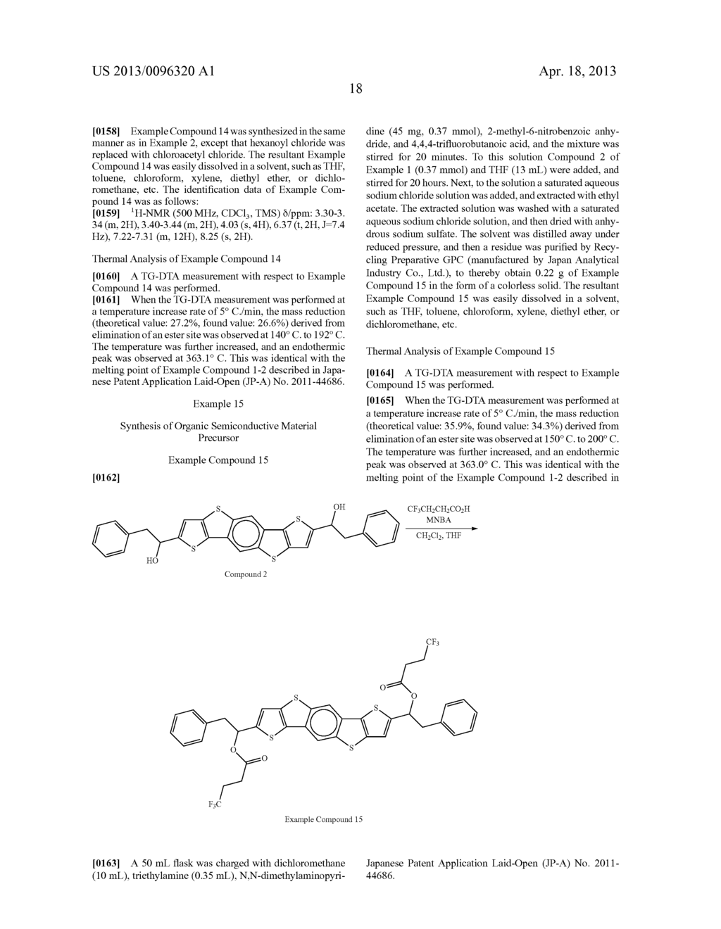 ORGANIC SEMICONDUCTIVE MATERIAL PRECURSOR CONTAINING     DITHIENOBENZODITHIOPHENE DERIVATIVE, INK, INSULATING MEMBER,     CHARGE-TRANSPORTING MEMBER, AND ORGANIC ELECTRONIC DEVICE - diagram, schematic, and image 22