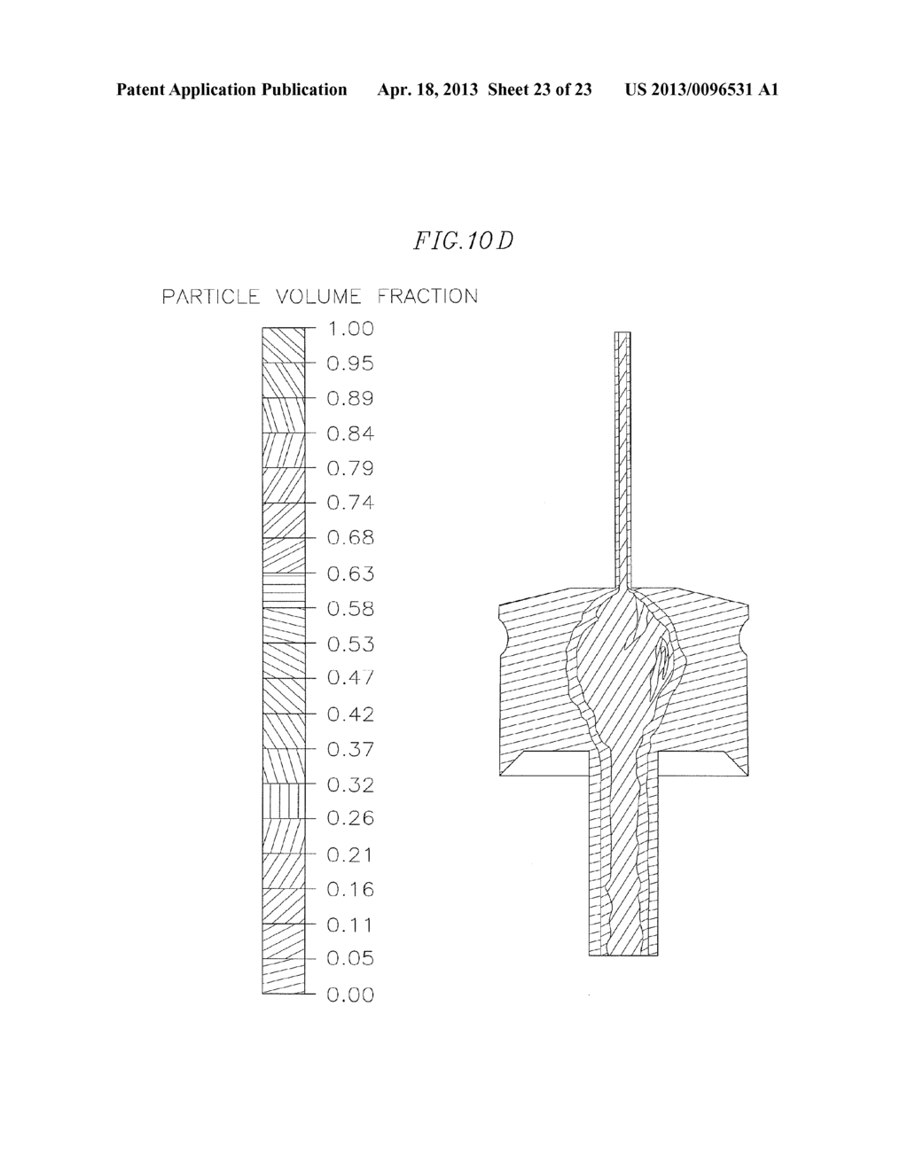 HYPODERMIC NEEDLE ASSEMBLY HAVING A TRANSITION HUB FOR ENHANCING FLUID     DYNAMICS AND MICROSPHERE INJECTABILITY - diagram, schematic, and image 24