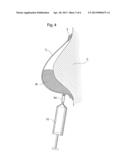 BODY PART SHAPED MOULD AND A METHOD FOR USING SUCH A MOULD diagram and image