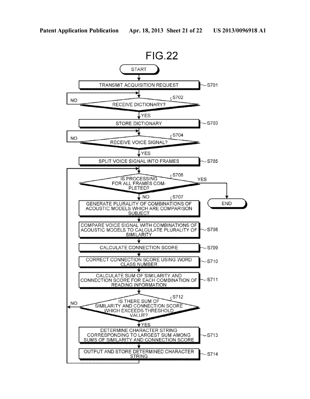 RECOGNIZING DEVICE, COMPUTER-READABLE RECORDING MEDIUM, RECOGNIZING     METHOD, GENERATING DEVICE, AND GENERATING METHOD - diagram, schematic, and image 22