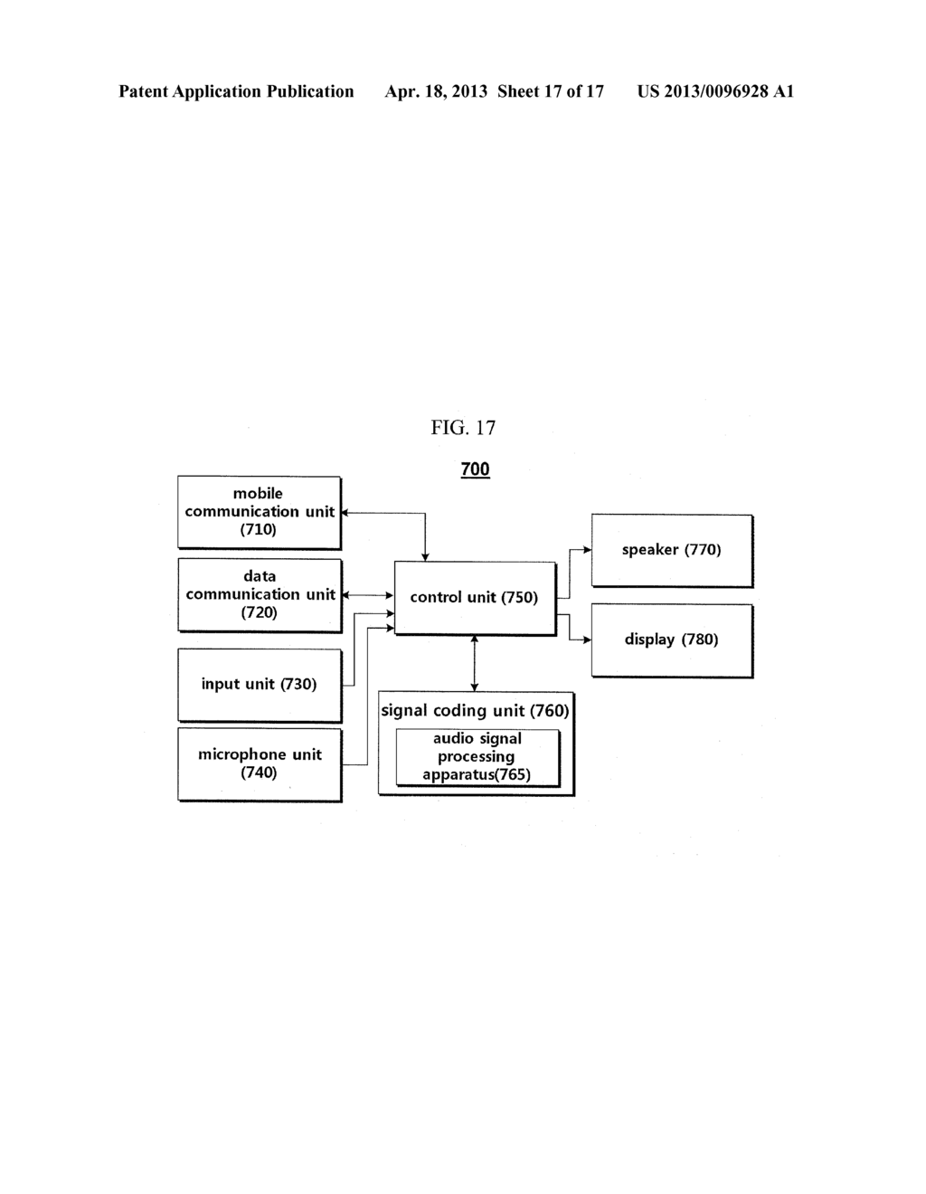 METHOD AND APPARATUS FOR PROCESSING AN AUDIO SIGNAL - diagram, schematic, and image 18