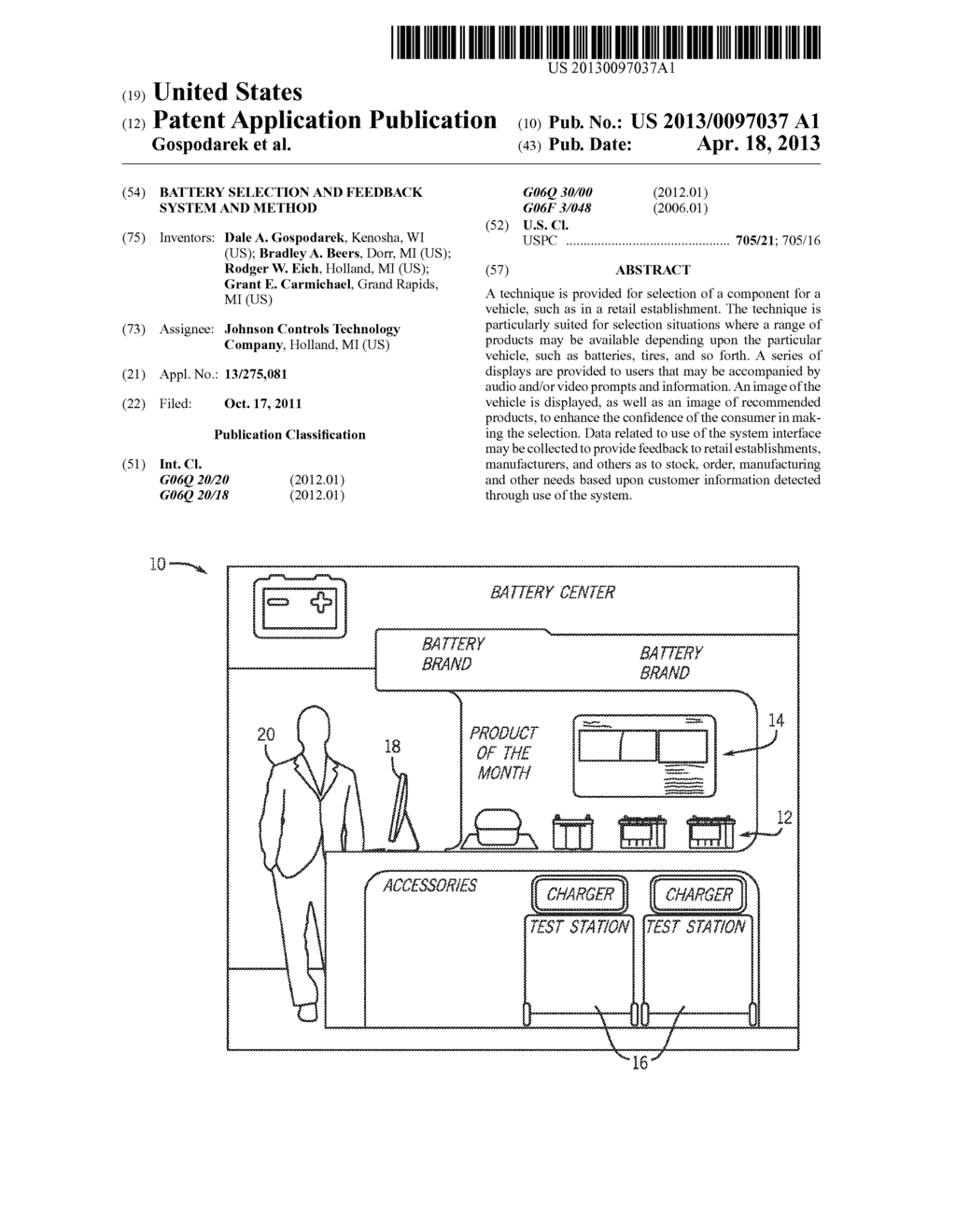 BATTERY SELECTION AND FEEDBACK SYSTEM AND METHOD - diagram, schematic, and image 01