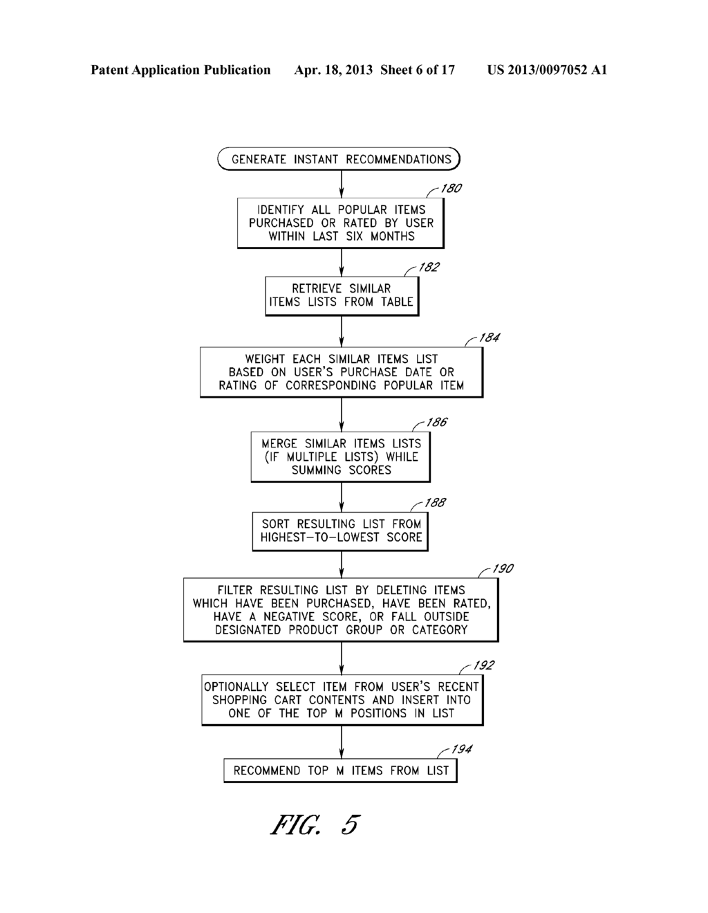 USER INTERFACE AND METHODS FOR RECOMMENDING ITEMS TO USERS - diagram, schematic, and image 07