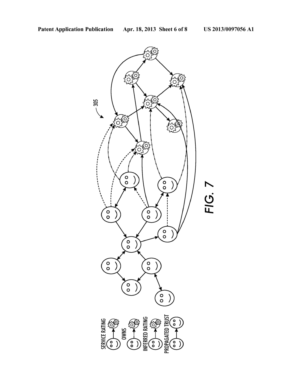 METHODS AND SYSTEMS FOR RECOMMENDING SERVICES BASED ON AN ELECTRONIC     SOCIAL MEDIA TRUST MODEL - diagram, schematic, and image 07