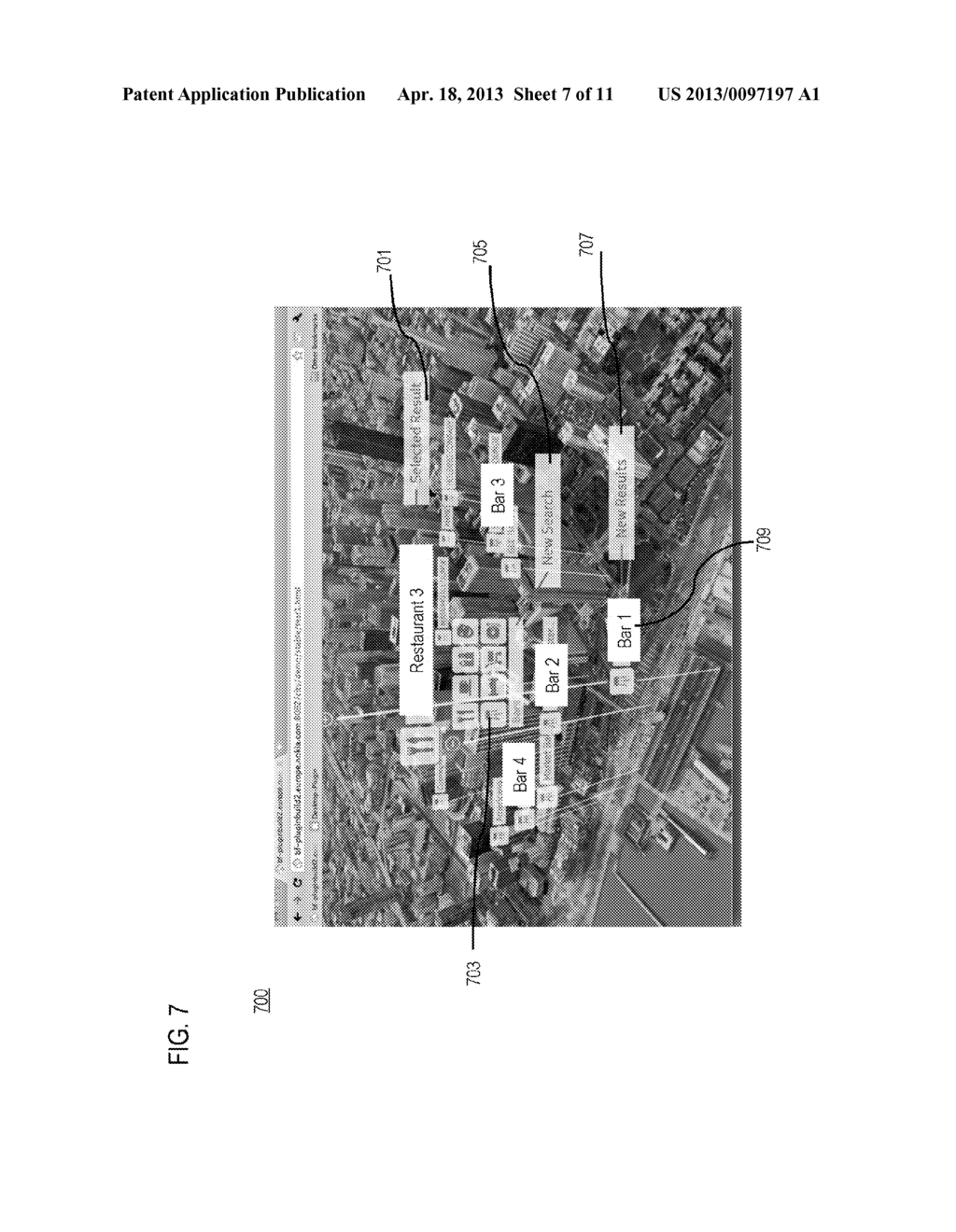 METHOD AND APPARATUS FOR PRESENTING SEARCH RESULTS IN AN ACTIVE USER     INTERFACE ELEMENT - diagram, schematic, and image 08