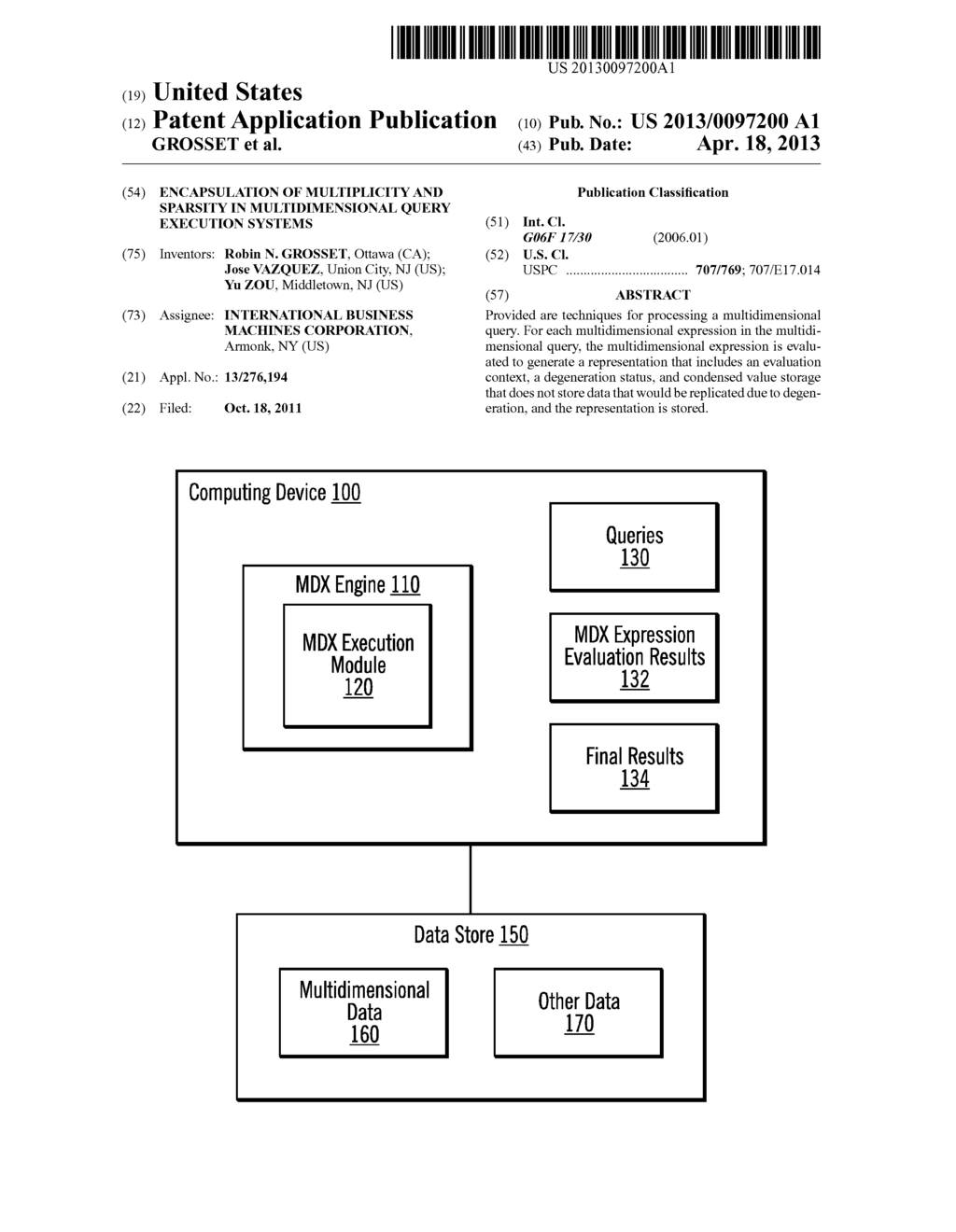 ENCAPSULATION OF MULTIPLICITY AND SPARSITY IN MULTIDIMENSIONAL QUERY     EXECUTION SYSTEMS - diagram, schematic, and image 01