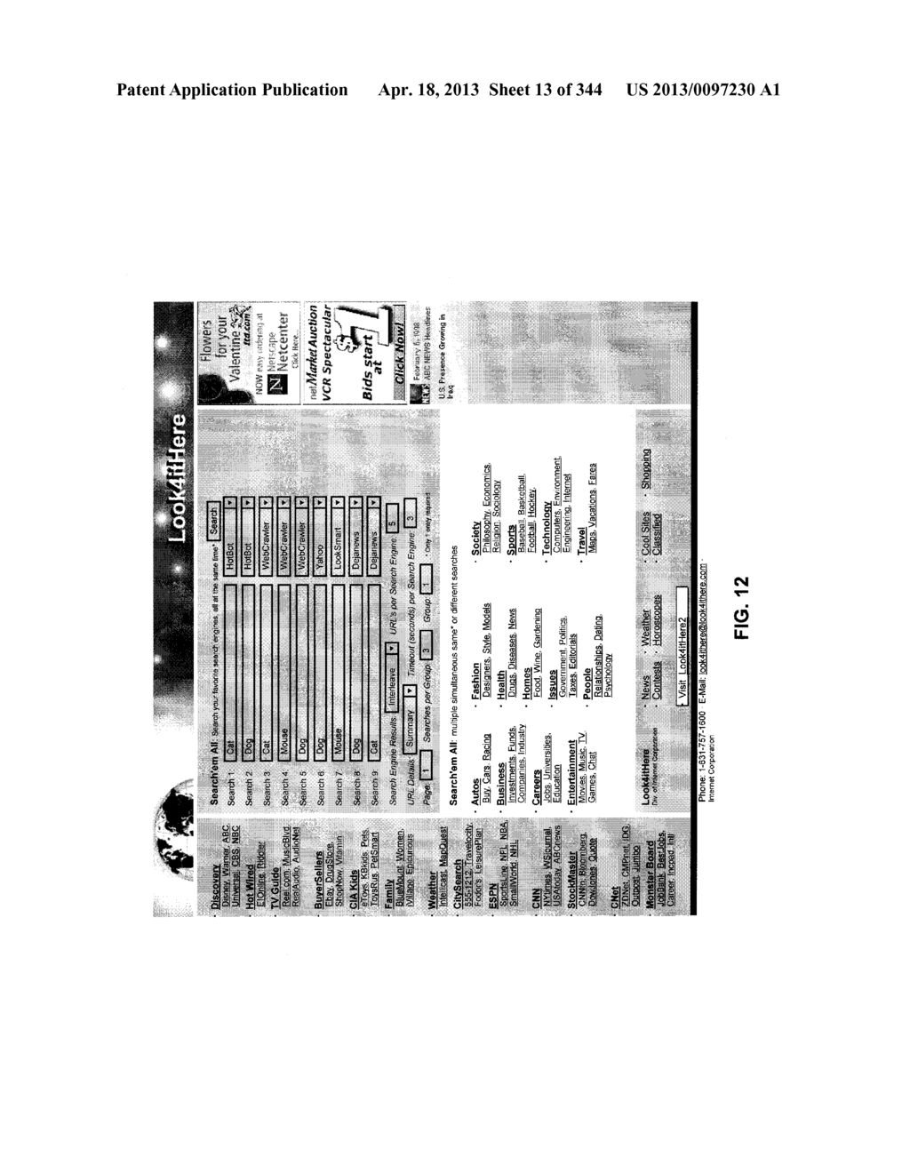 Metasearch Engine for Ordering At Least One Item Returned In Search     Results Using At Least One Query on Multiple Unique Hosts and for     Displaying Advertising - diagram, schematic, and image 14