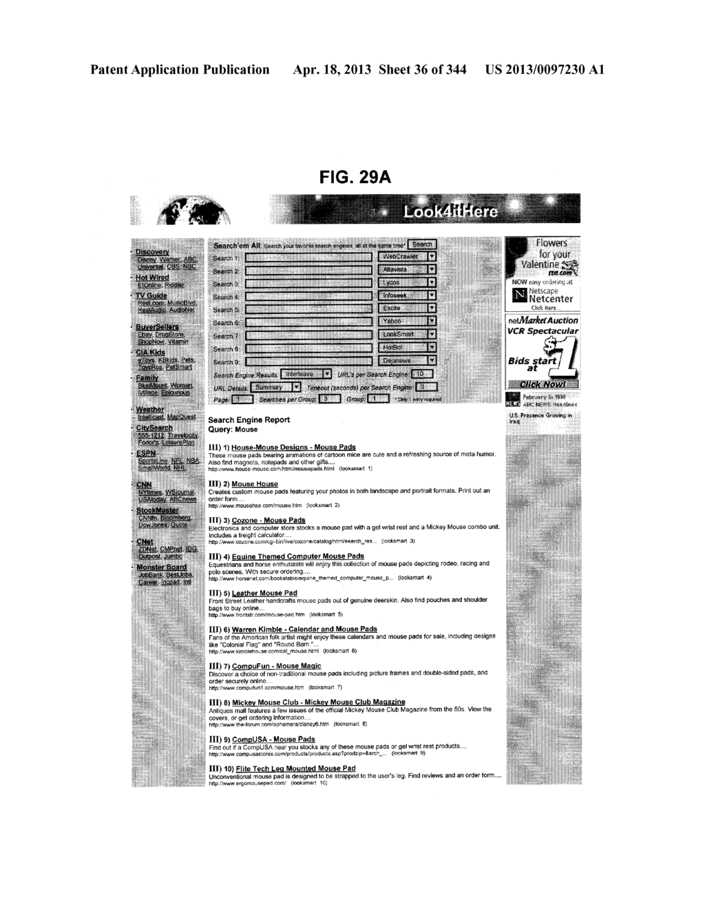 Metasearch Engine for Ordering At Least One Item Returned In Search     Results Using At Least One Query on Multiple Unique Hosts and for     Displaying Advertising - diagram, schematic, and image 37