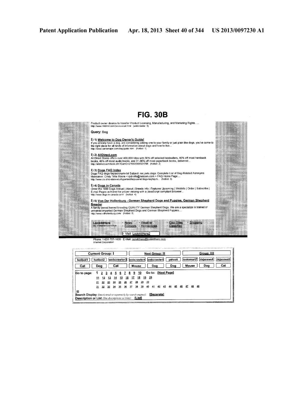 Metasearch Engine for Ordering At Least One Item Returned In Search     Results Using At Least One Query on Multiple Unique Hosts and for     Displaying Advertising - diagram, schematic, and image 41