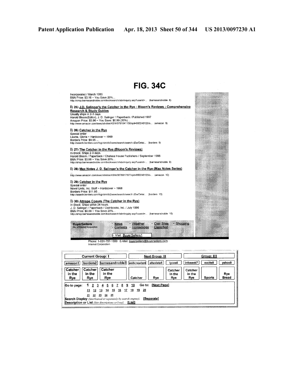 Metasearch Engine for Ordering At Least One Item Returned In Search     Results Using At Least One Query on Multiple Unique Hosts and for     Displaying Advertising - diagram, schematic, and image 51