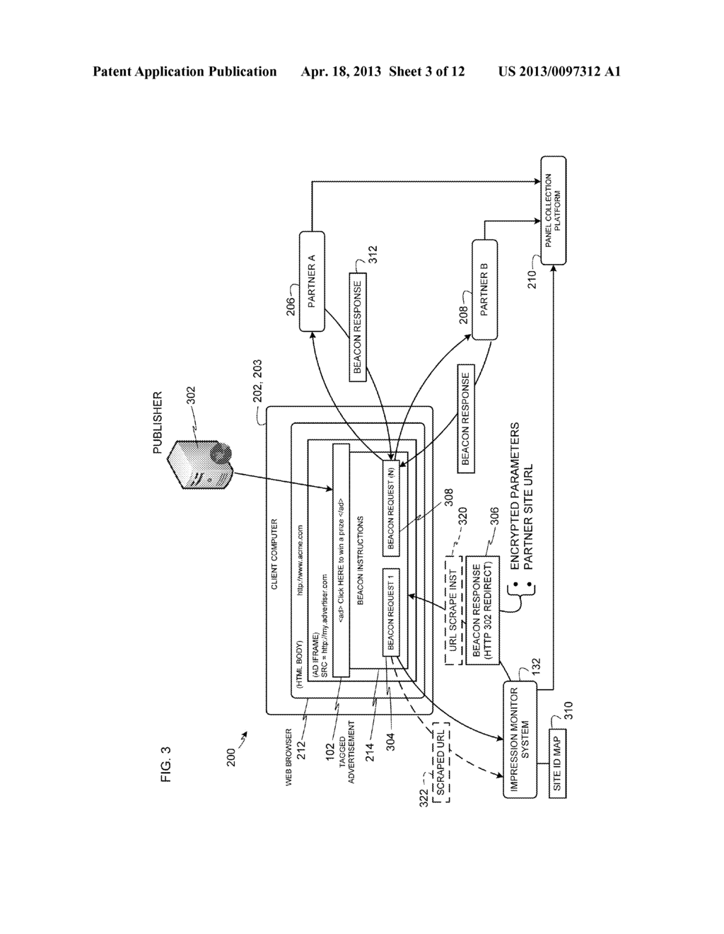 METHODS AND APPARATUS TO DETERMINE IMPRESSIONS USING DISTRIBUTED     DEMOGRAPHIC INFORMATION - diagram, schematic, and image 04