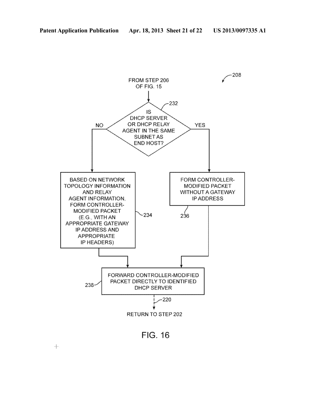 SYSTEM AND METHODS FOR MANAGING NETWORK PROTOCOL ADDRESS ASSIGNMENT WITH A     CONTROLLER - diagram, schematic, and image 22