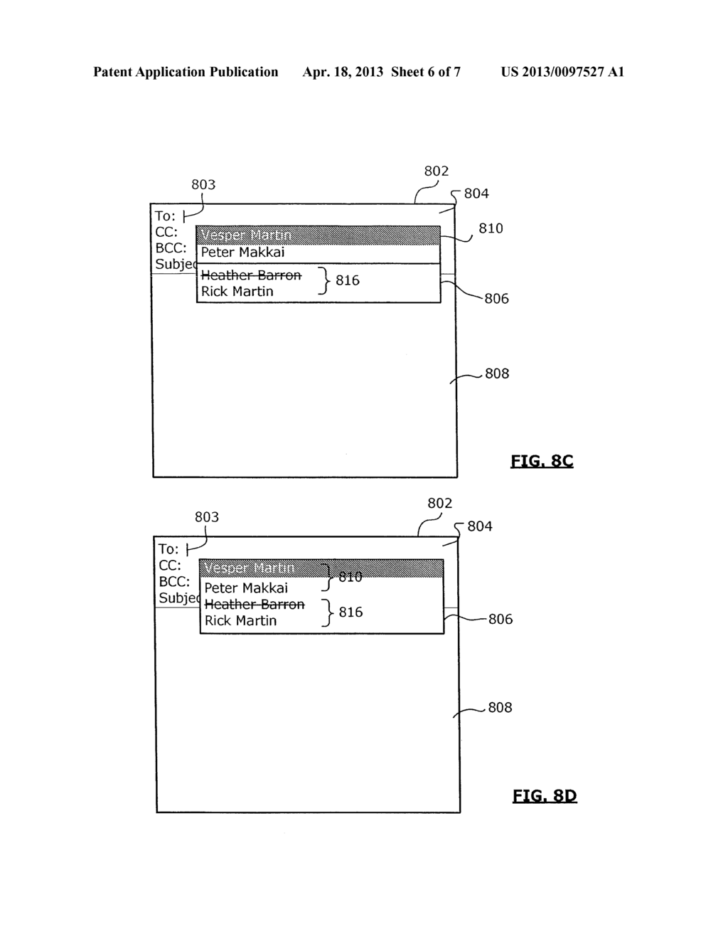 Method for Predicting Messaging Addresses for an Electronic Message     Composed on an Electronic Device - diagram, schematic, and image 07