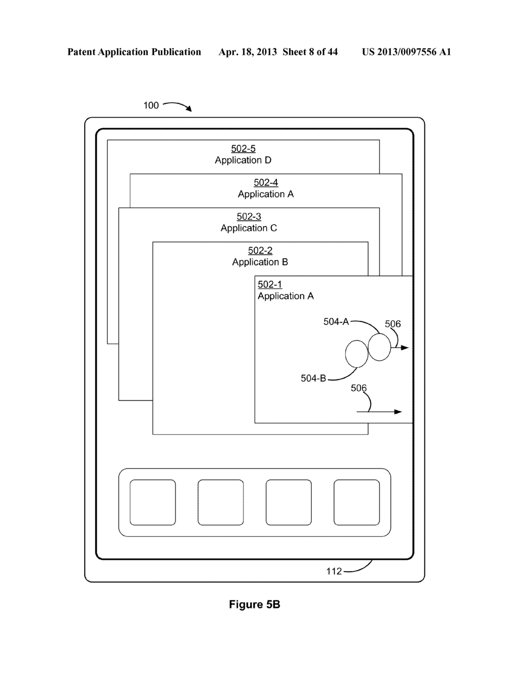 Device, Method, and Graphical User Interface for Controlling Display of     Application Windows - diagram, schematic, and image 09