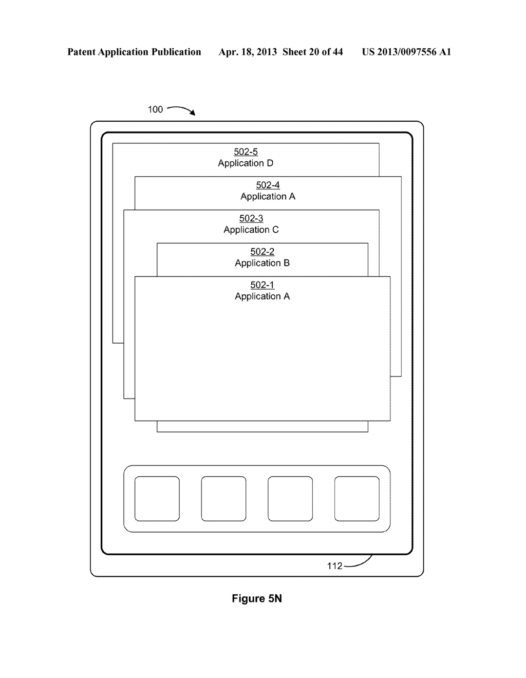 Device, Method, and Graphical User Interface for Controlling Display of     Application Windows - diagram, schematic, and image 21