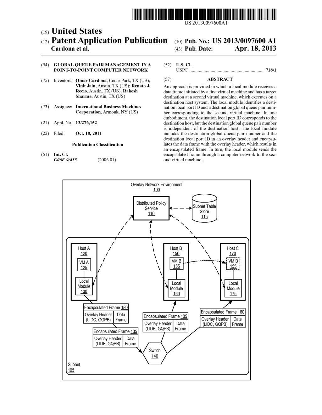 Global Queue Pair Management in a Point-to-Point Computer Network - diagram, schematic, and image 01