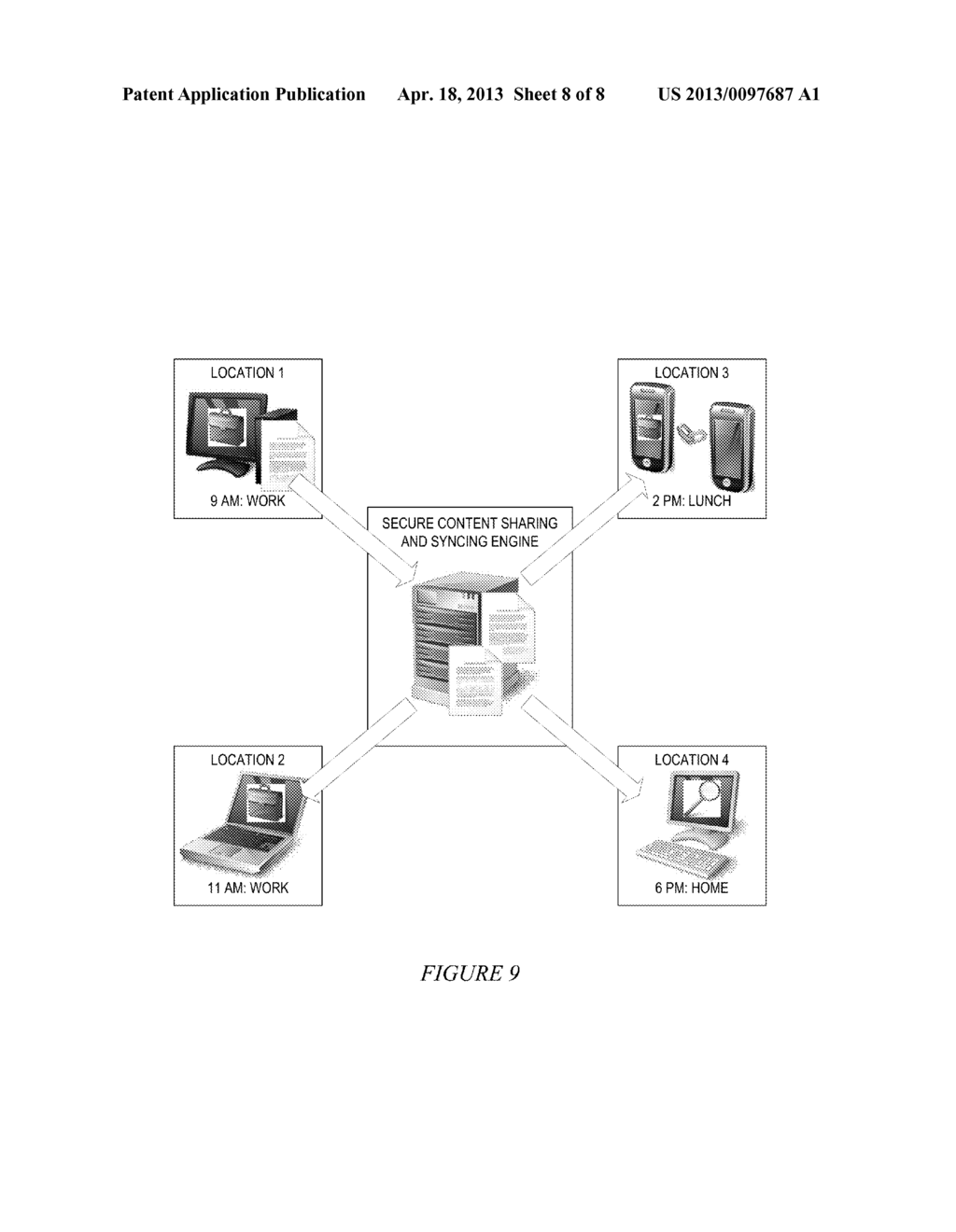 SYSTEM AND METHOD FOR SECURE CONTENT SHARING AND SYNCHRONIZATION - diagram, schematic, and image 09