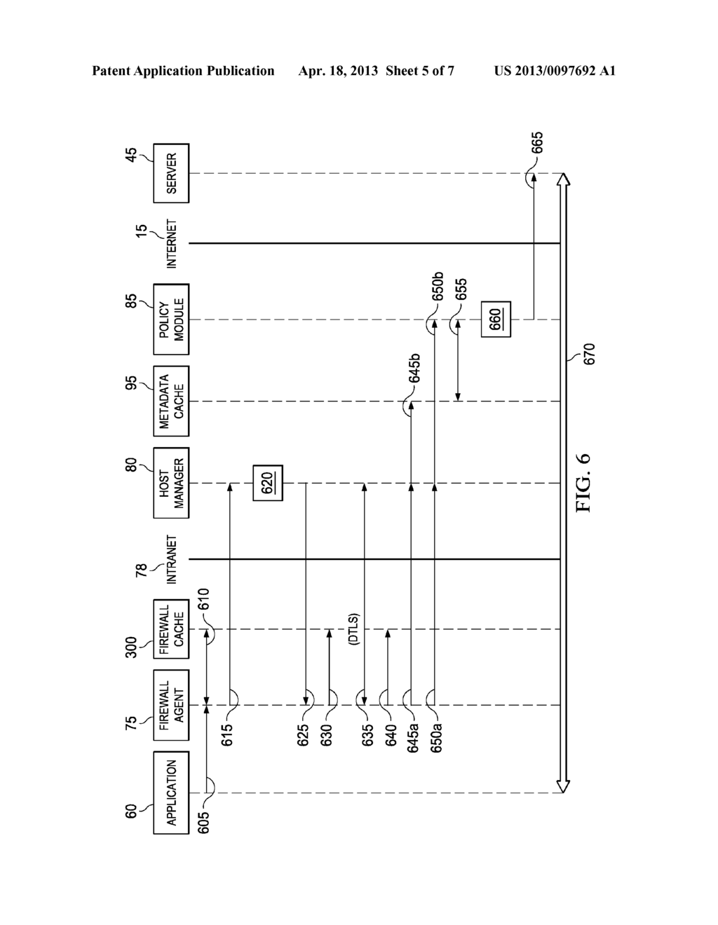 SYSTEM AND METHOD FOR HOST-INITIATED FIREWALL DISCOVERY IN A NETWORK     ENVIRONMENT - diagram, schematic, and image 06