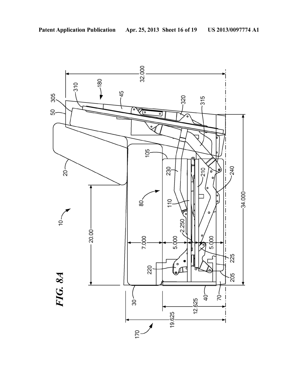 Foldable Articulated Sofa Bed - diagram, schematic, and image 17