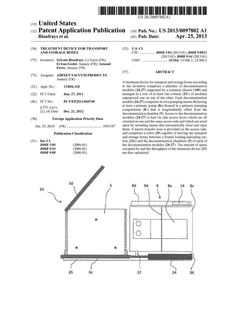 Treatment Device For Transport And Storage Boxes - diagram, schematic, and image 01