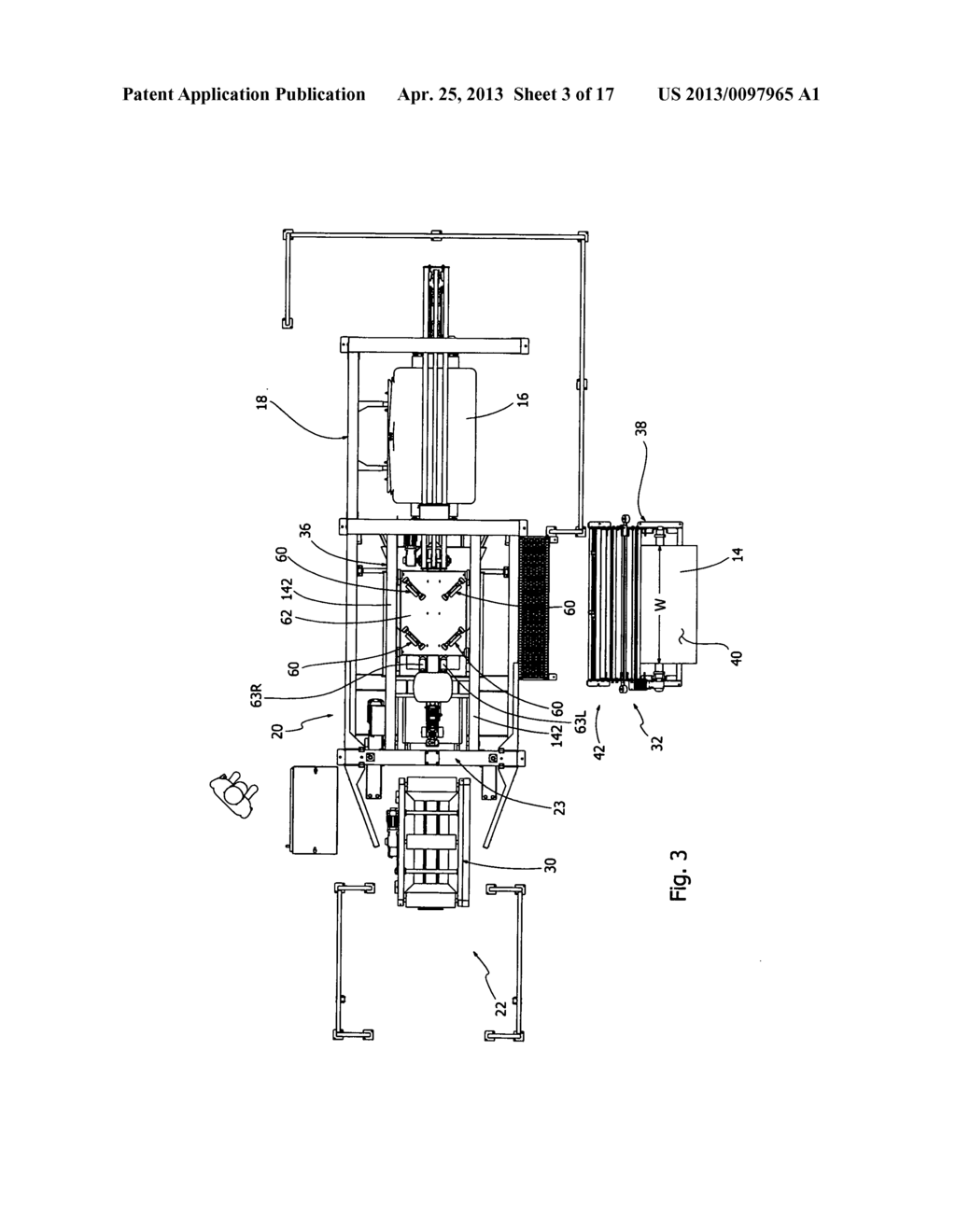 Apparatus for forming elongate plastic film into a tube around variable     size articles - diagram, schematic, and image 04