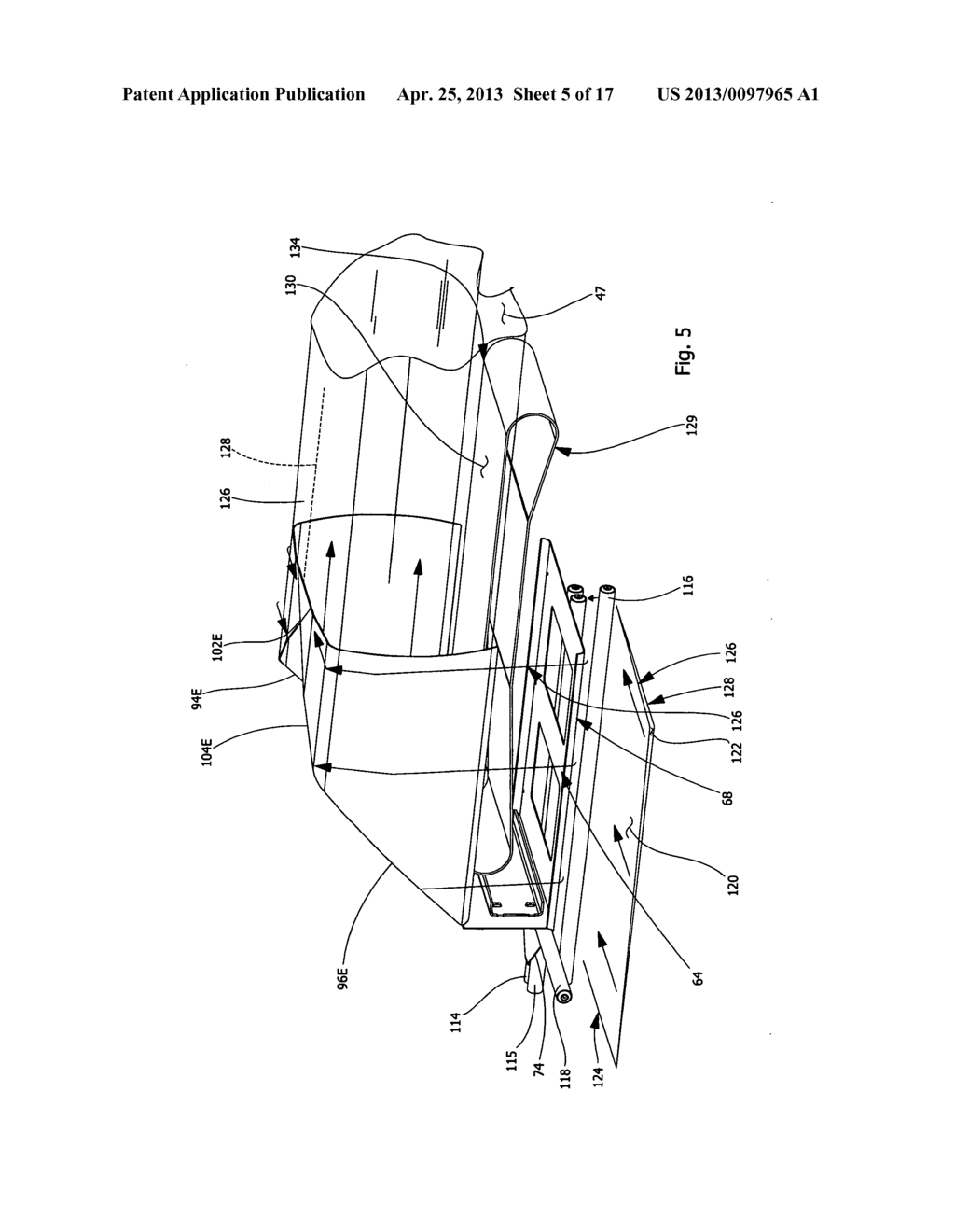 Apparatus for forming elongate plastic film into a tube around variable     size articles - diagram, schematic, and image 06