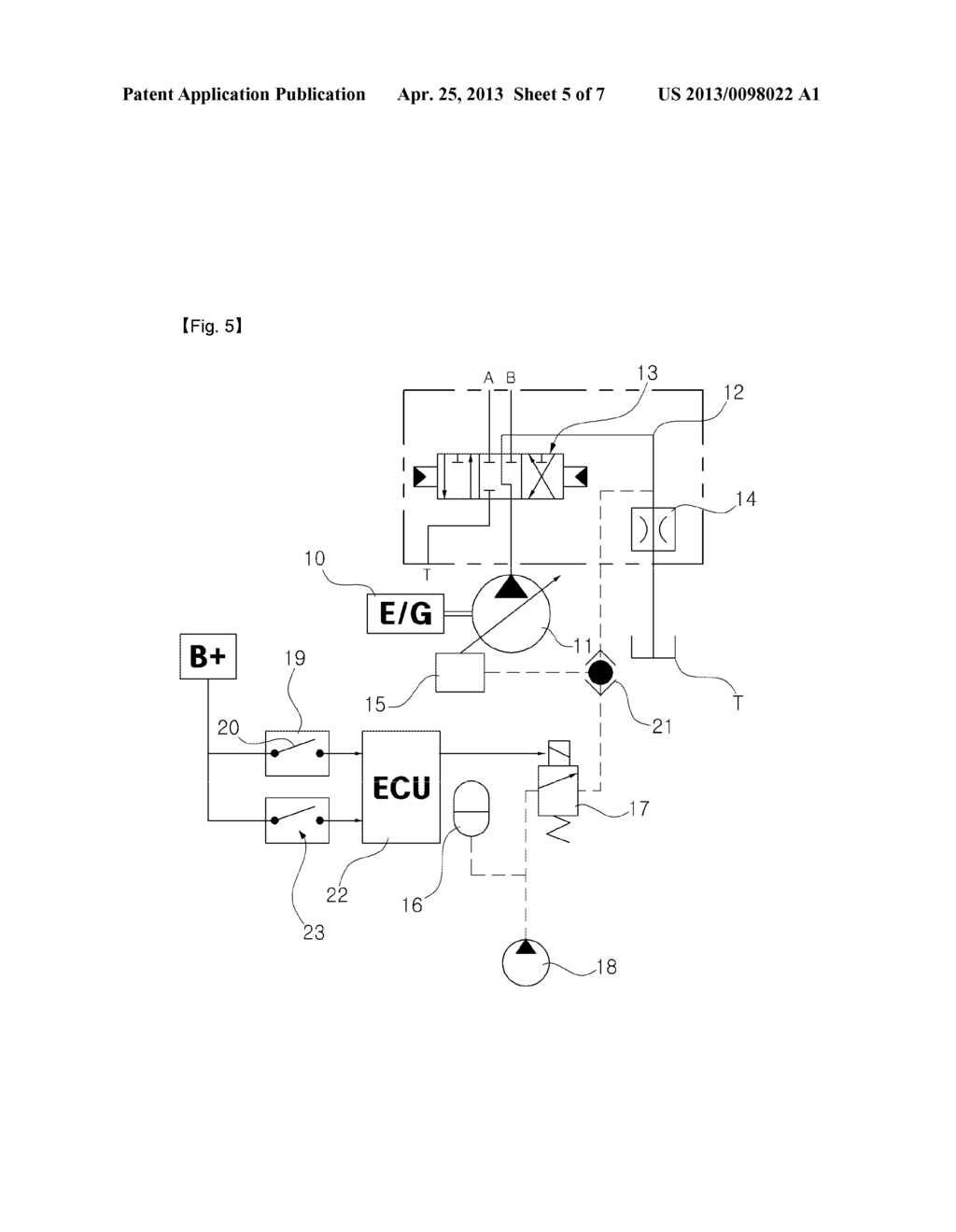 CONTROL DEVICE FOR A HYDRAULIC PUMP OF CONSTRUCTION MACHINERY - diagram, schematic, and image 06