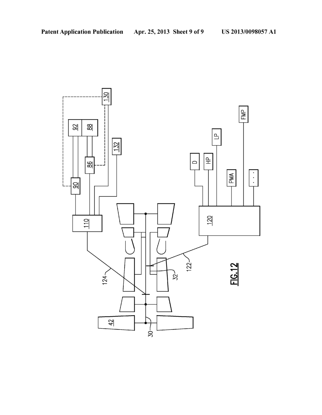 CONTROLLABLE SPEED WINDMILL OPERATION OF A GAS TURBINE ENGINE THROUGH LOW     SPOOL POWER EXTRACTION - diagram, schematic, and image 10