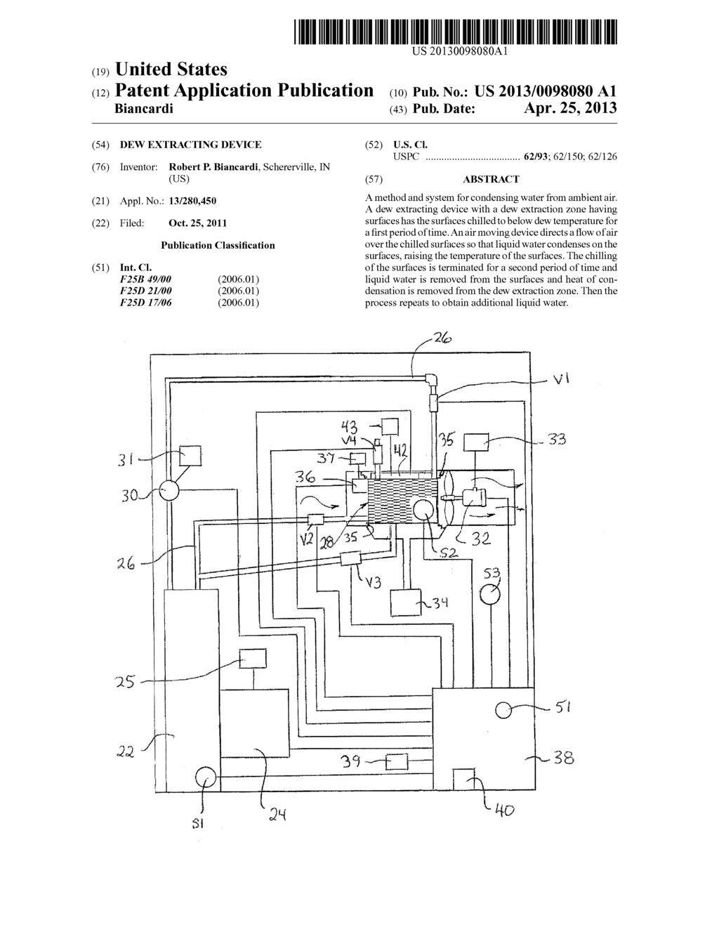 DEW EXTRACTING DEVICE - diagram, schematic, and image 01