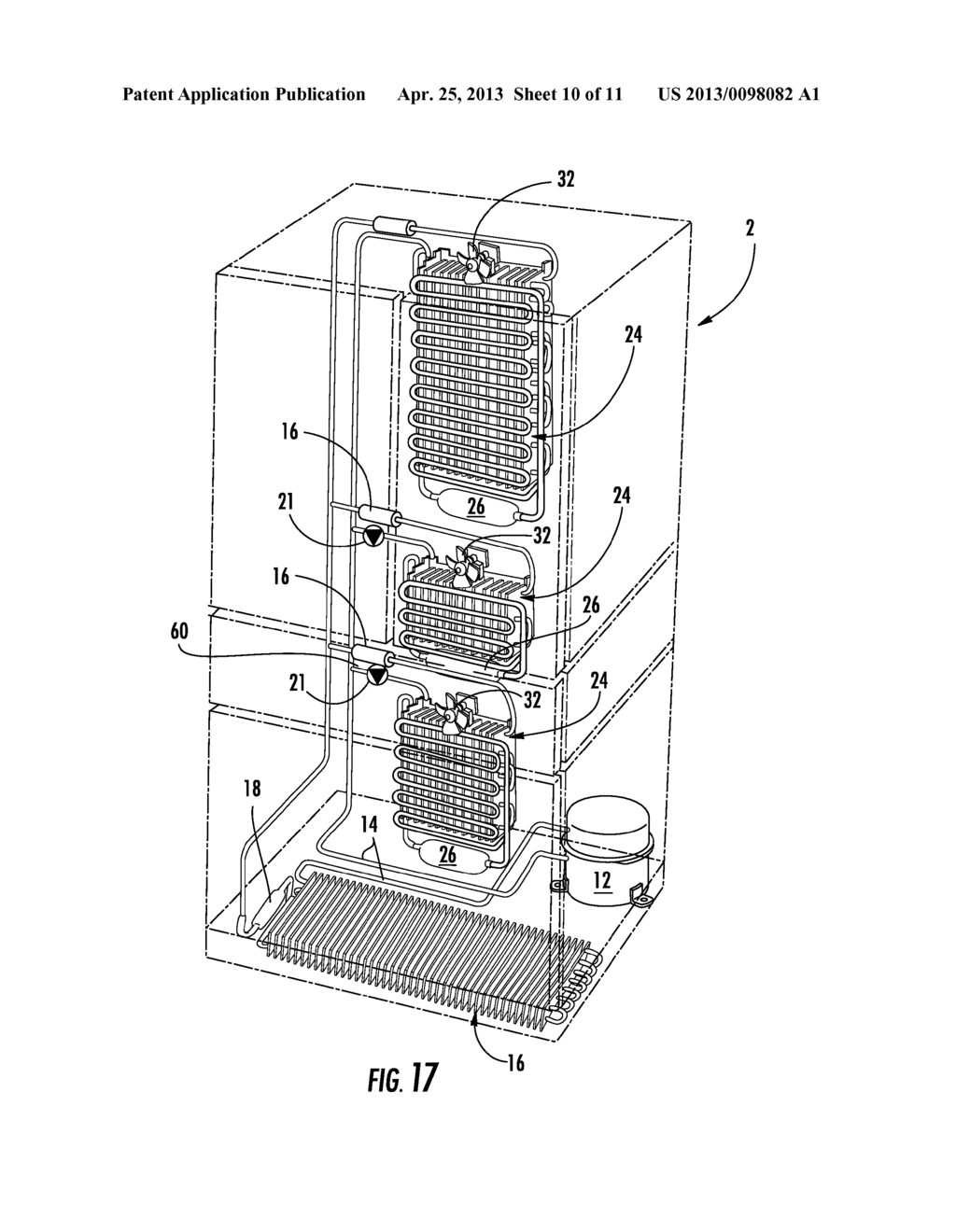 HIGHER EFFICIENCY APPLIANCE EMPLOYING THERMAL LOAD SHIFTING IN     REFRIGERATORS HAVING VERTICAL MULLION - diagram, schematic, and image 11