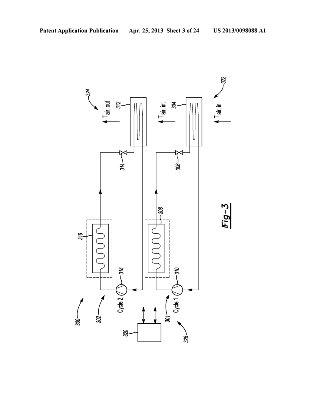 MULTI-STAGE COOLING SYSTEM WITH TANDEM COMPRESSORS AND OPTIMIZED CONTROL     OF SENSIBLE COOLING AND DEHUMIDIFICATION - diagram, schematic, and image 04