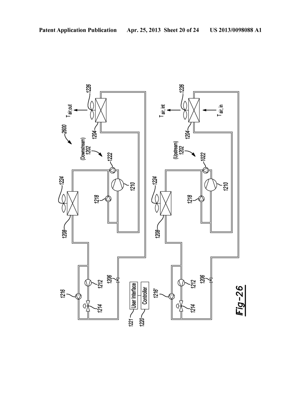 MULTI-STAGE COOLING SYSTEM WITH TANDEM COMPRESSORS AND OPTIMIZED CONTROL     OF SENSIBLE COOLING AND DEHUMIDIFICATION - diagram, schematic, and image 21