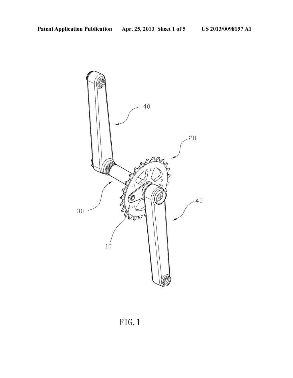 Crank Assembly for Acrobatic Bicycle - diagram, schematic, and image 02