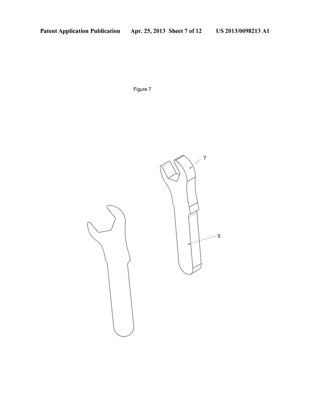 Wrench/Tool System with separate handle and interchangeable wrench/tool     ends - diagram, schematic, and image 08