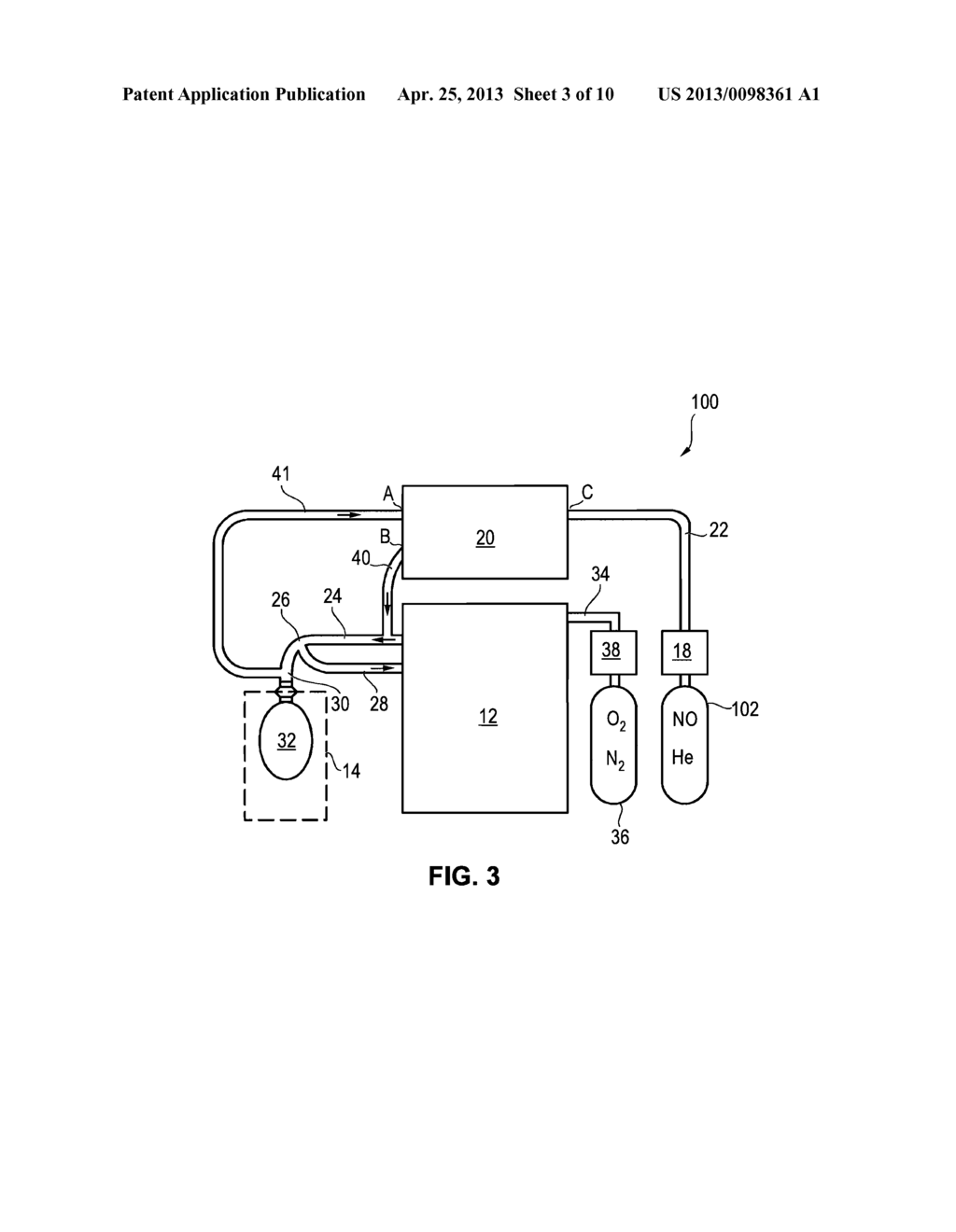 Method and Device for Supplying at Least One Medical Gas to a Patient     Receiving Artificial Respiration with the Aid of a Ventilator - diagram, schematic, and image 04