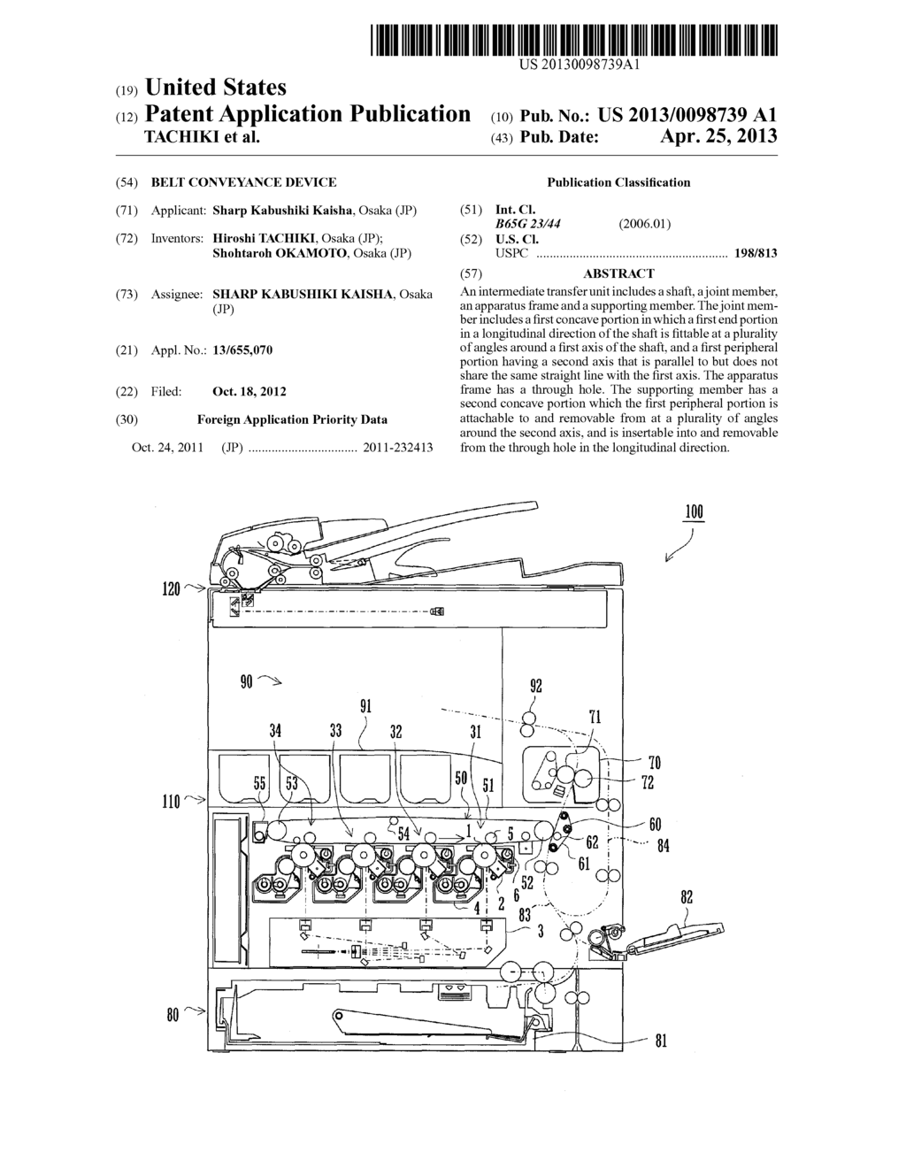 BELT CONVEYANCE DEVICE - diagram, schematic, and image 01