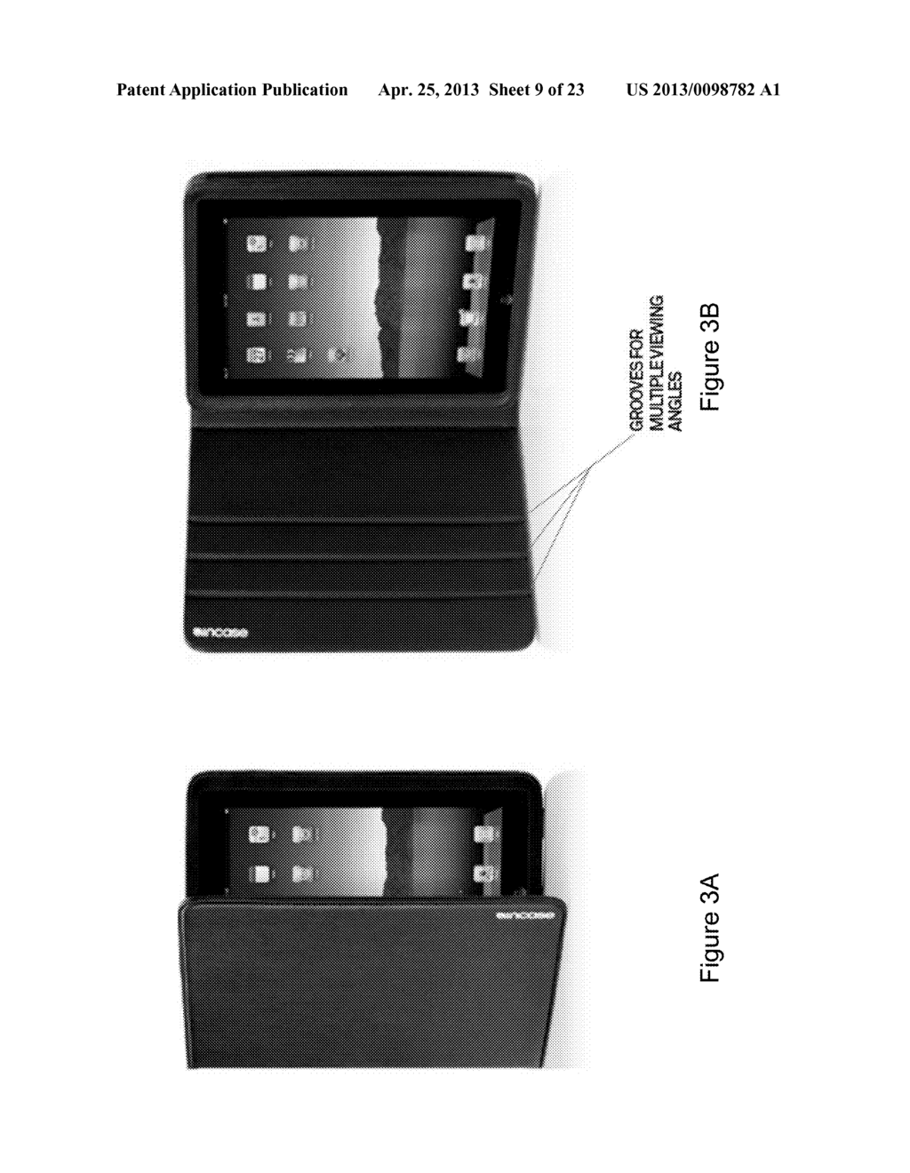 Protective Cover for Electronic Tablet with Adjustable Viewing Stand - diagram, schematic, and image 10