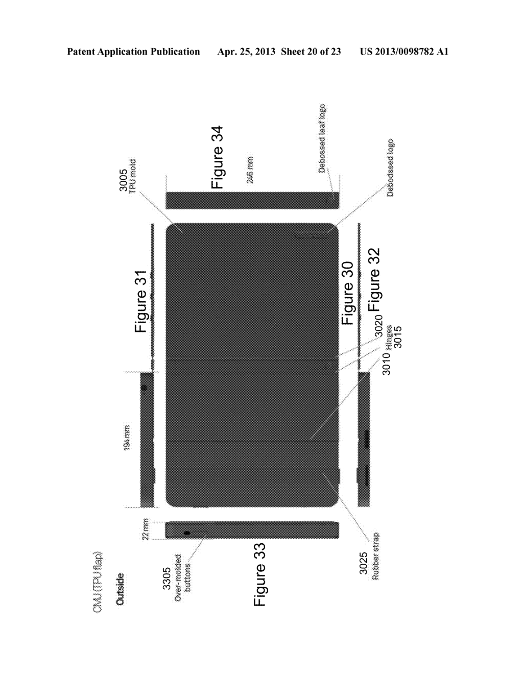 Protective Cover for Electronic Tablet with Adjustable Viewing Stand - diagram, schematic, and image 21