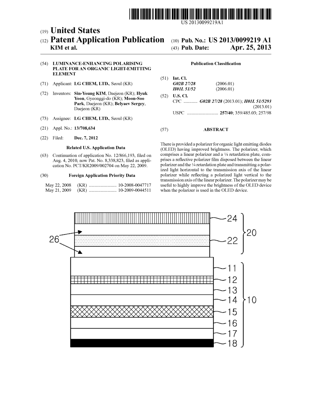 LUMINANCE-ENHANCING POLARISING PLATE FOR AN ORGANIC LIGHT-EMITTING ELEMENT - diagram, schematic, and image 01